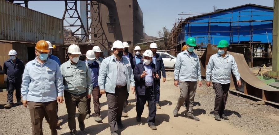 بازدید مدیر عامل شرکت فولاد خوزستان از روند پیشرفت پروژه‌های شرکت فولاد خوزستان